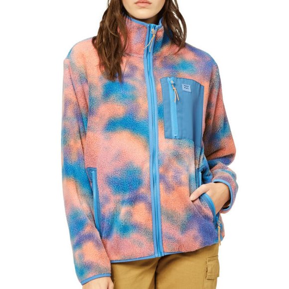 Billabong Jackets & Blazers - Billabong Fleece Jacket Adventure Division  Switchback Zip Up Tie Dye Medium